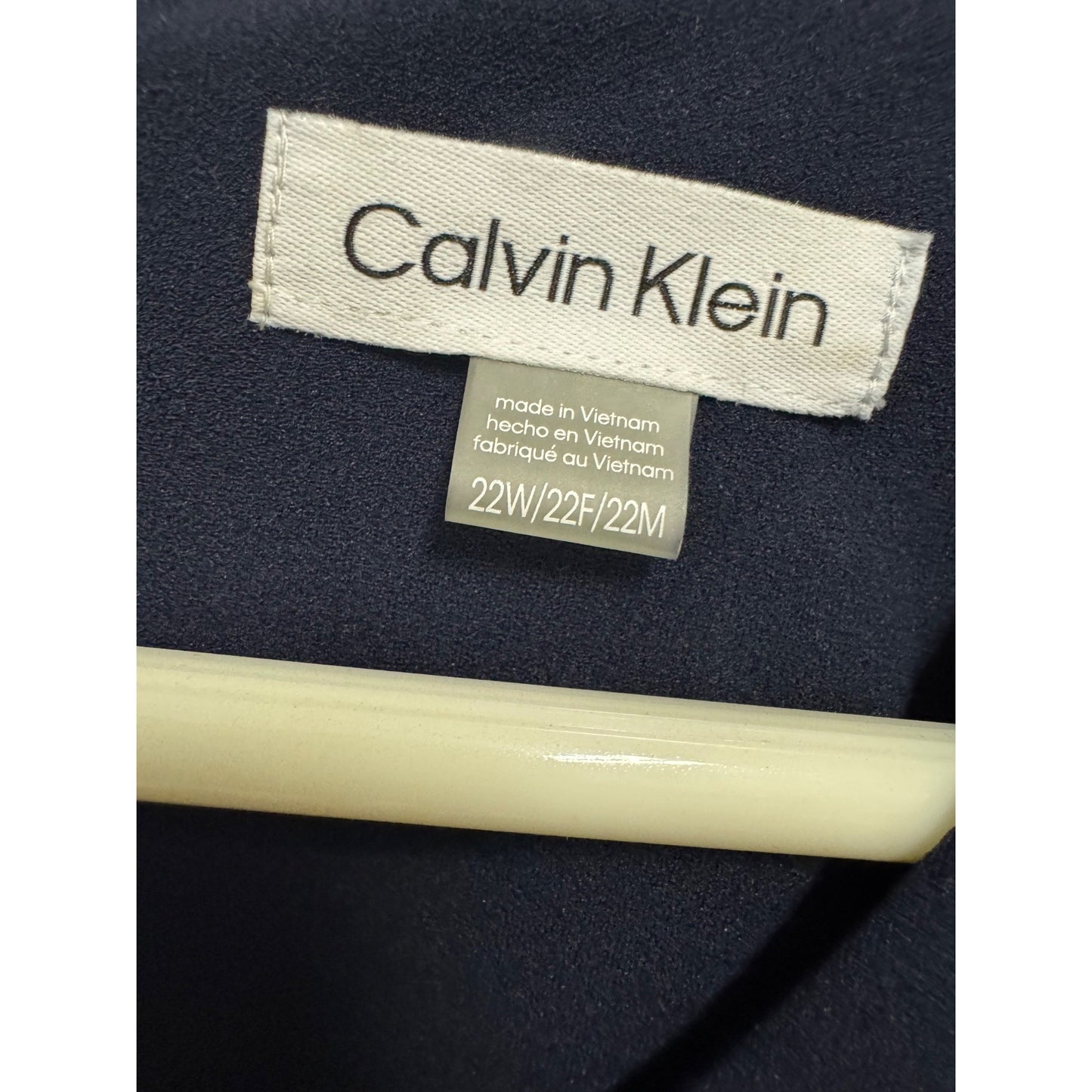 Women's Calvin Klein Navy Puff-Sleeve Sheath Dress 22W