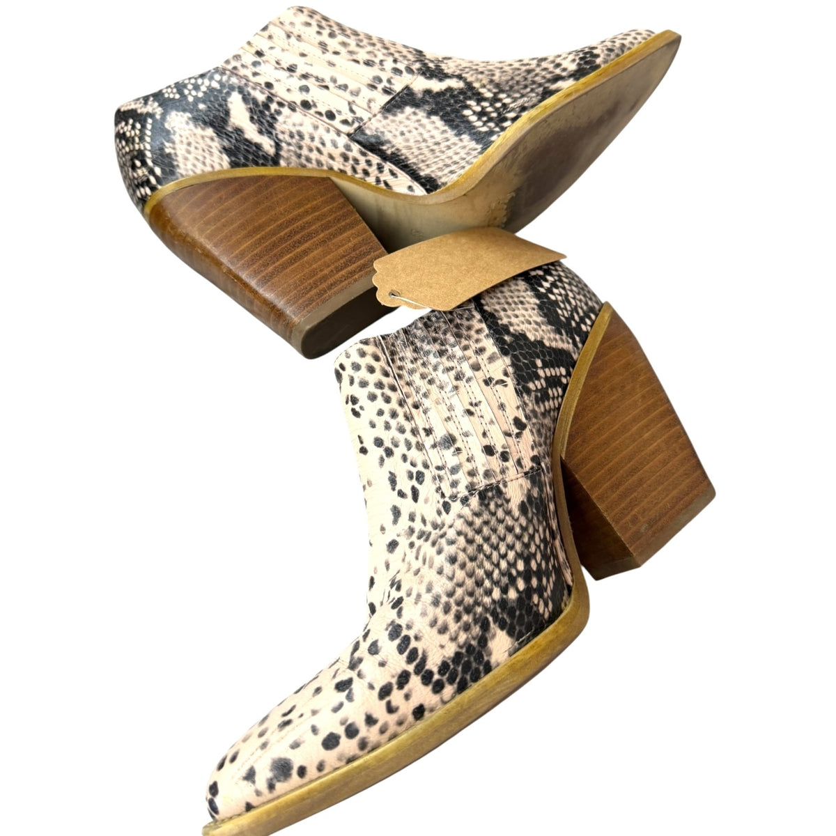 Silent D Booties Nude Python Size 39