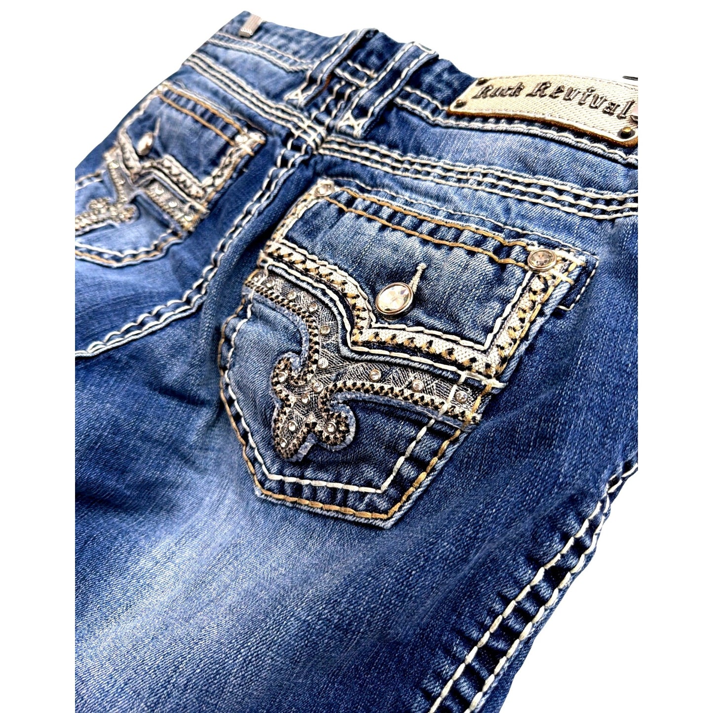 Rock Revival Women’s Junia Sz 30 Easy Capri