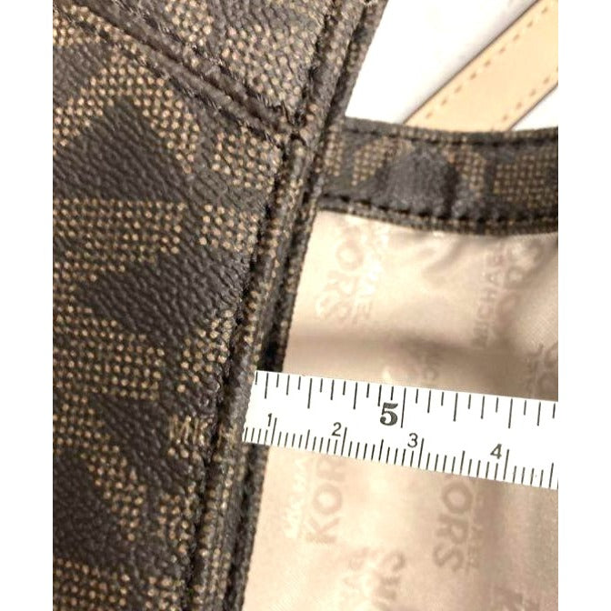 Michael Kors Brown Jet Set Crossbody Bag With Flap Closure