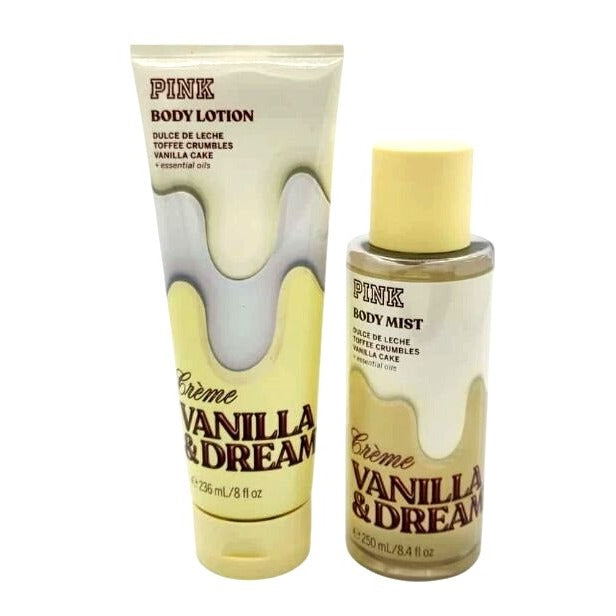 VS Pink Creme Vanilla & Dream Body Lotion & Mist Set