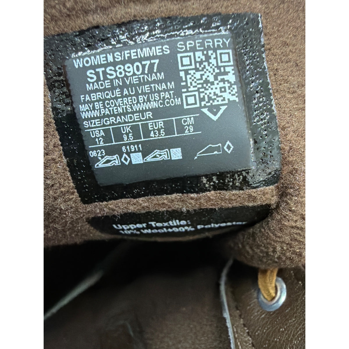 Sperry Saltwater Wool Java Duck Boots Women's Size 12 New With Box