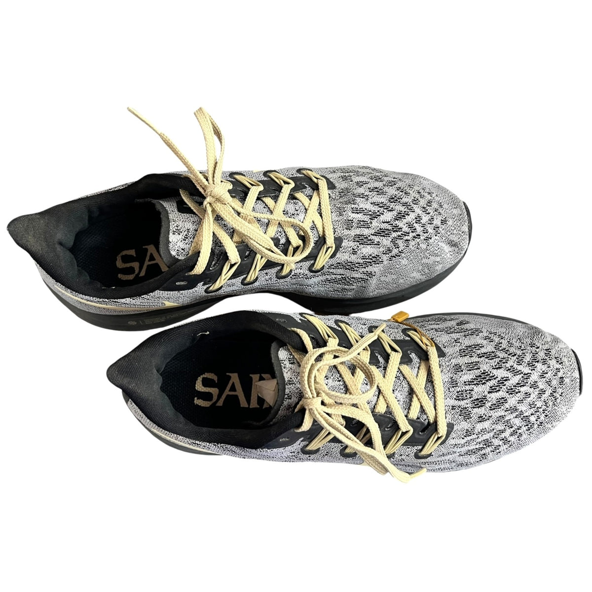 Nike Air Zoom Pegasus 36 Gray/Gold Saints Running Shoes Men's Size 8