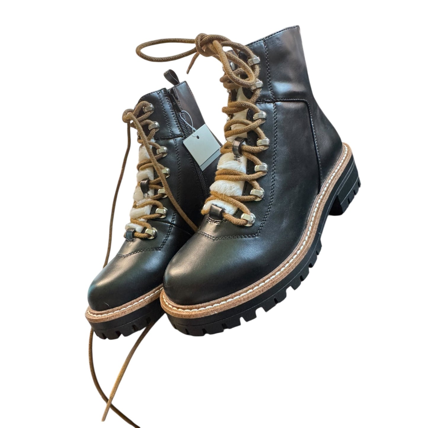 Women's Black Ankle Lace-Up Boots Sz 5 NWT
