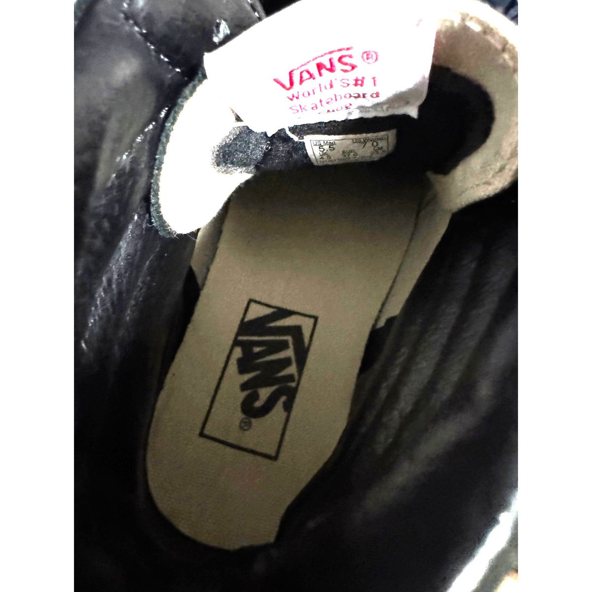 Vans Sk8-Hi Black & White Canvas High-Top Skate Shoes Men’/Boy’s Size 5.5 NWB
