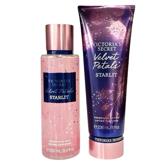 Victorias Secret Velvet Petal Starlit Fragrance Mist & Lotion Set NEW