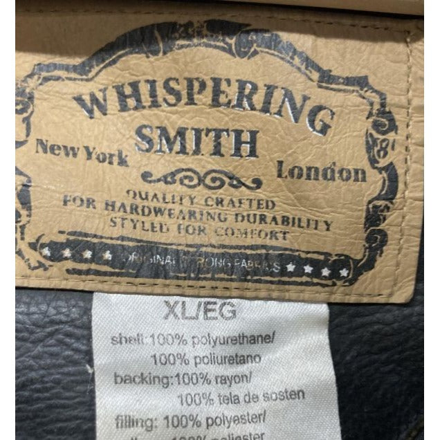 Men's Black Faux Leather Whispering Smith Jacket