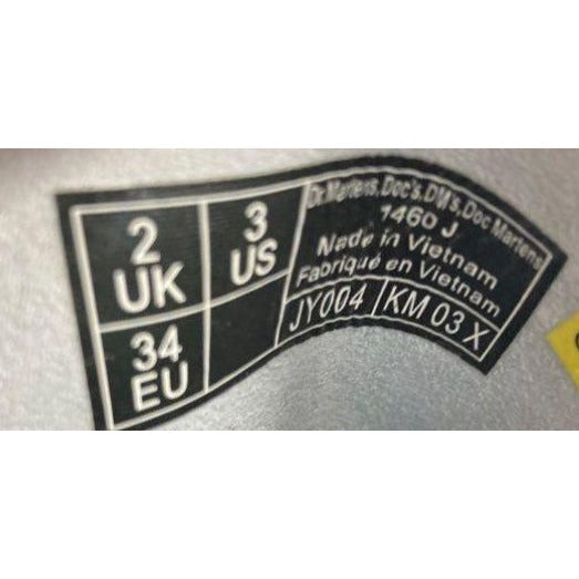 Dr. Martens 1460 White Leather Lace-Up Boots Size US 3 Youth