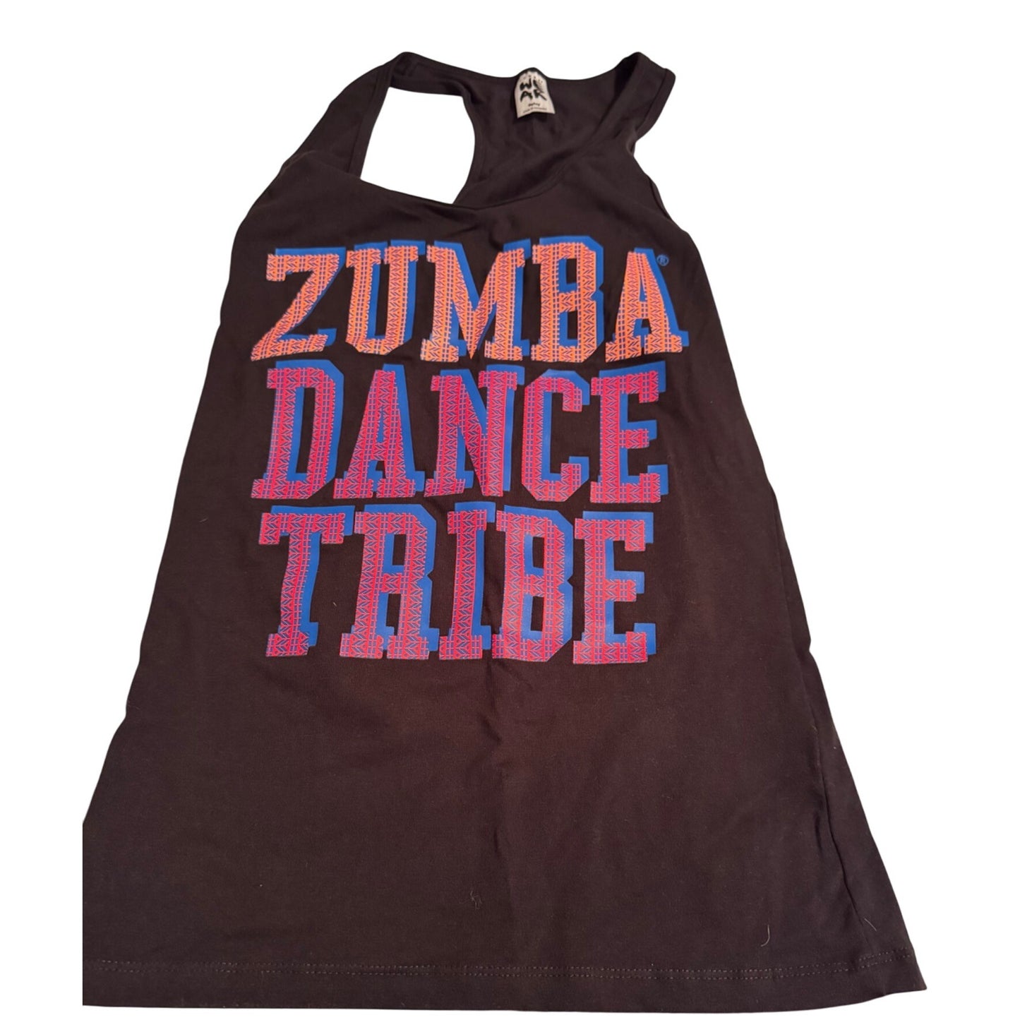 Zumba Dance Tribe Womens Black Racerback Tank Top Improved Fit Small
