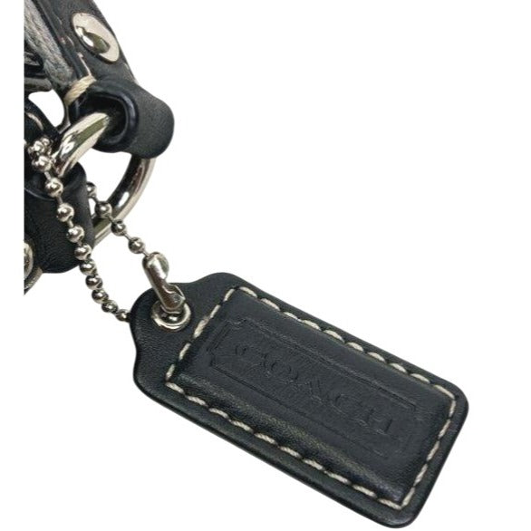 Coach Signature Leather Crossbody Bag With Adjustable Strap & Magnetic Snap Closure