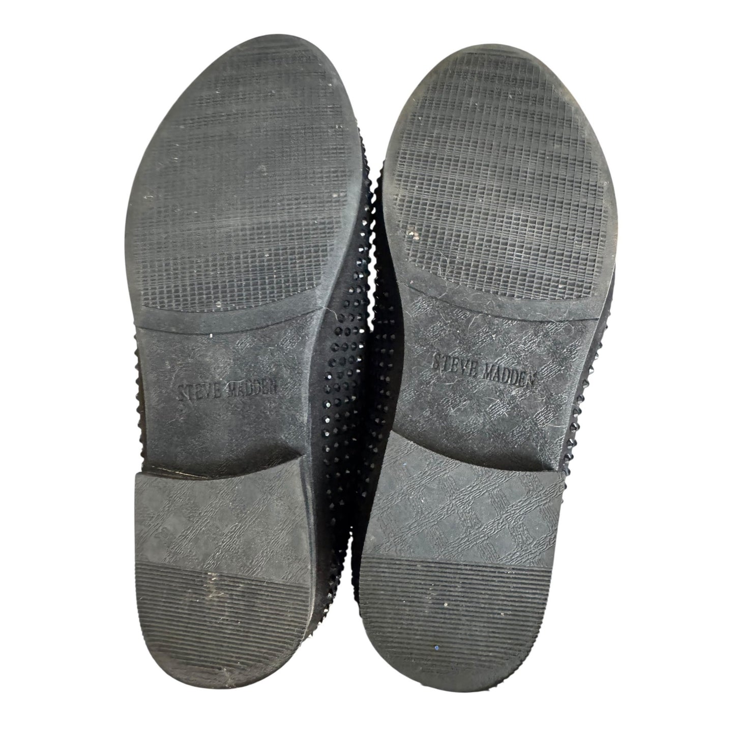 Steve Madden Men's 705 Black Slip-On Rhinestone Studded Loafers