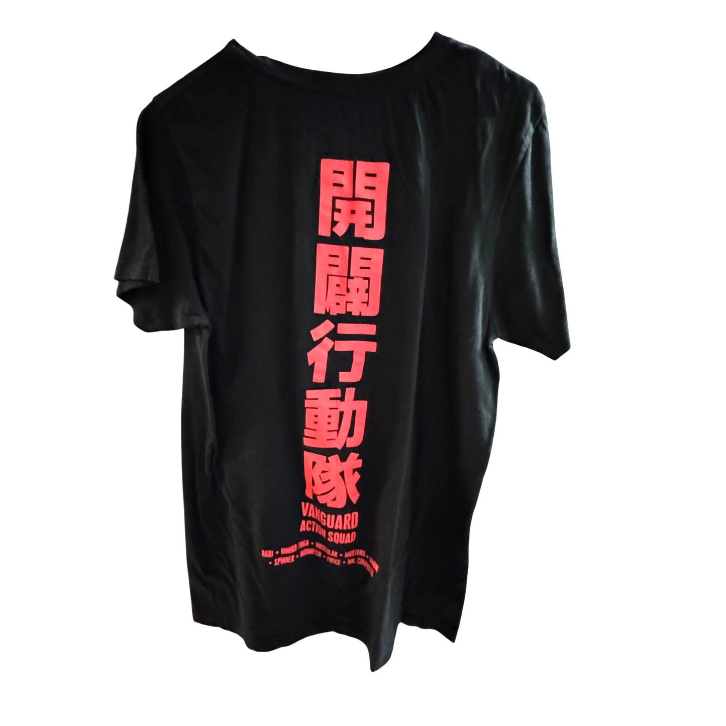 My Hero Academia Vanguard Action Squad Graphic Tee Black Medium Cotton