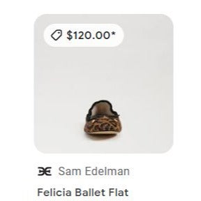 Sam Edelman Calf Hair Women's Leopard Print Ballet Flats Size 4 NWOT