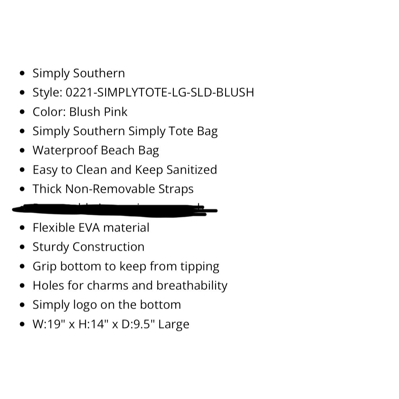 Simply Southern Pink Beach Bag