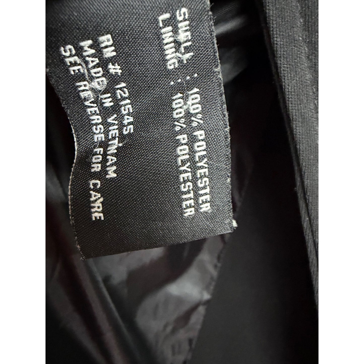London Fog Black Trench Coat Womens L Button-Front Lightweight Polyester Lined
