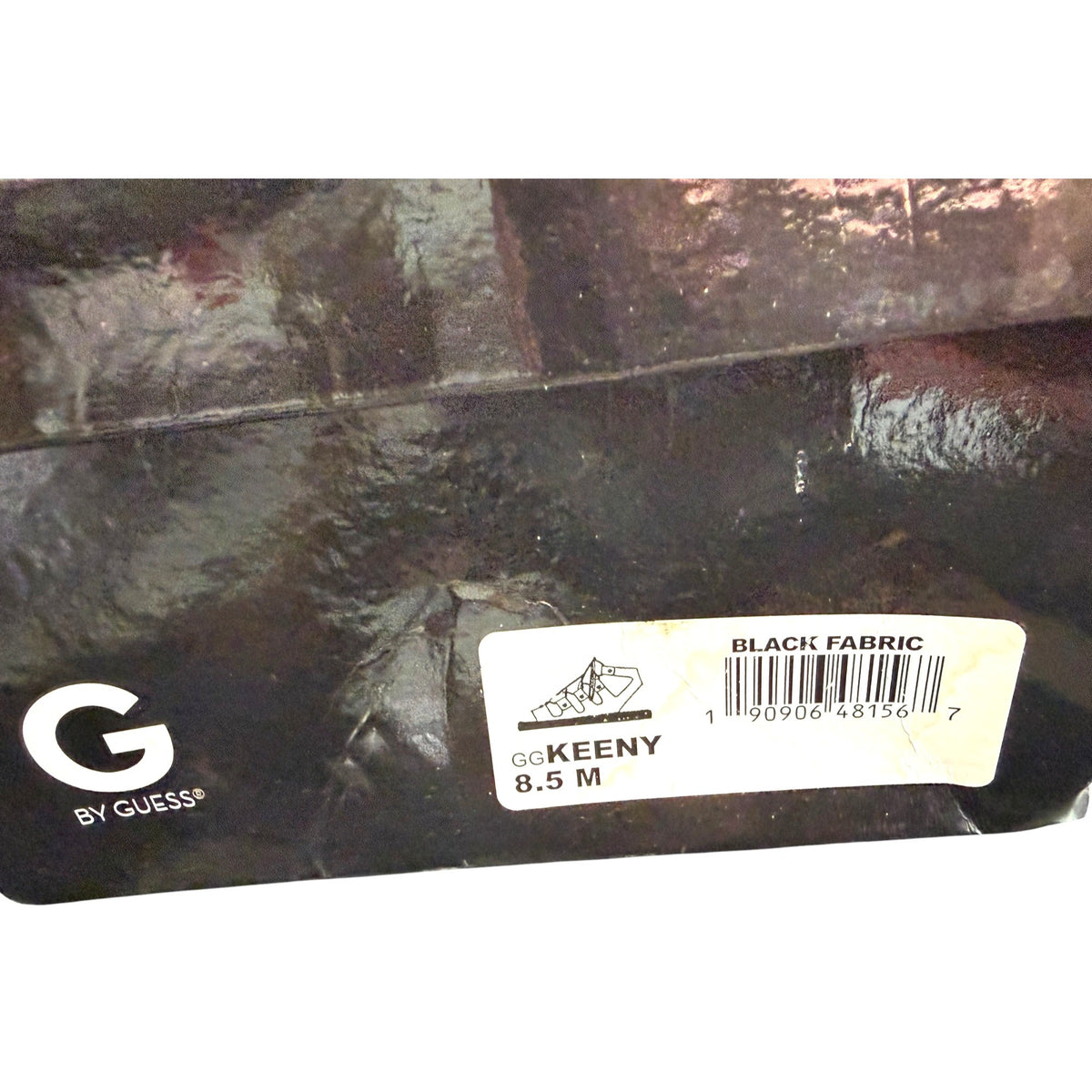 G By Guess Black Gladiator Sandal Espadrille Platform Size 8.5M With Box