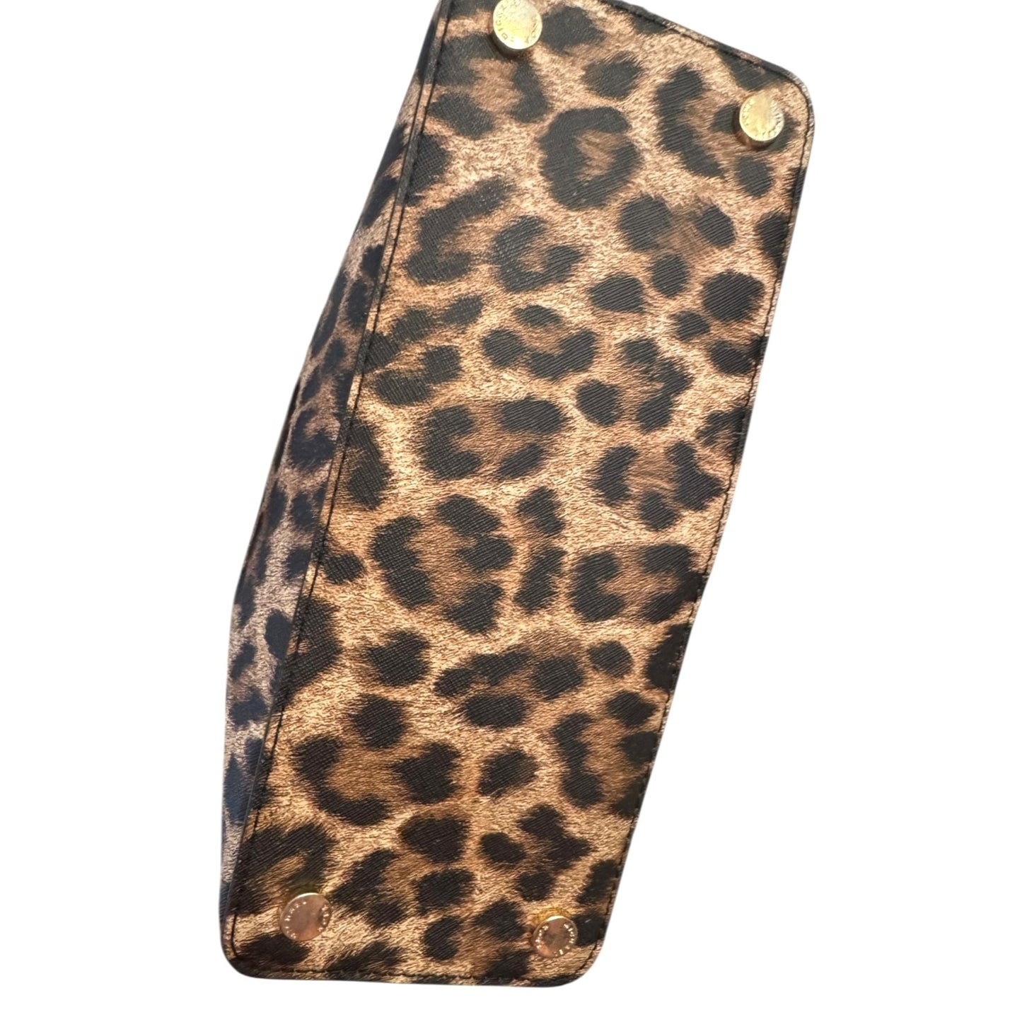 Michael Kors Leopard Print Convertible Satchel Handbag With Adjustable/Removable Strap