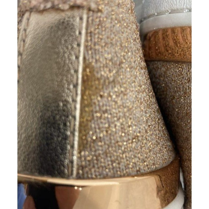 Michael Kors Skyler Knit Womens Rose Gold Slip-On Sneakers 9.5M