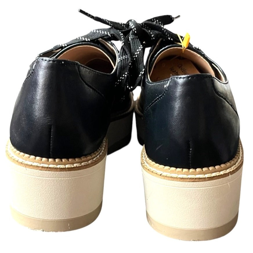 Chelsea & Violet Women's Irena Leather Platform Oxford Shoes Size 9.5M