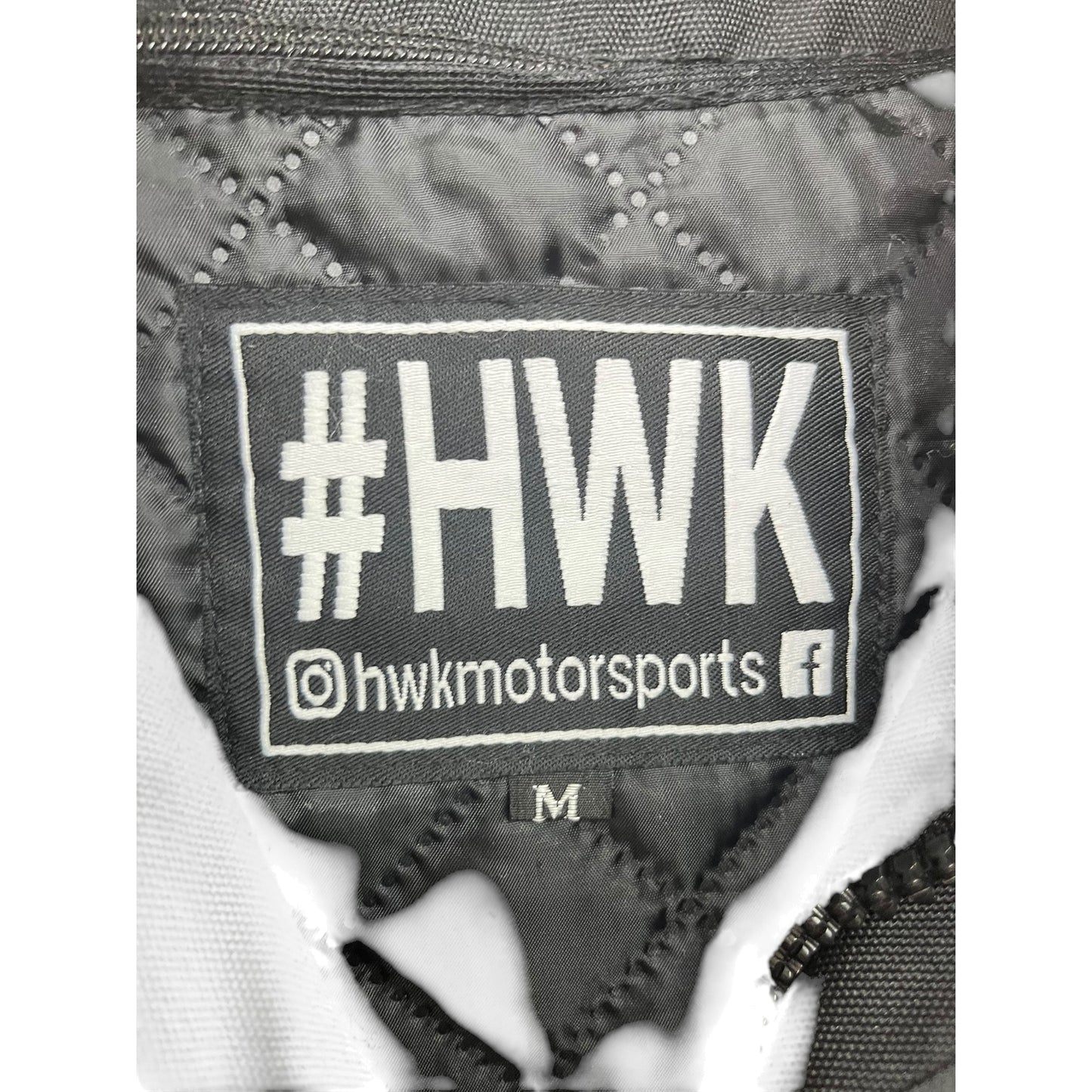 HWK Men's Black & Gray Motorcycle Jacket Air Vent System Size M