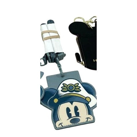 Disney Cruise Line Castaway Club Captain Mickey Lanyard Card Holders Set of 2 NWT