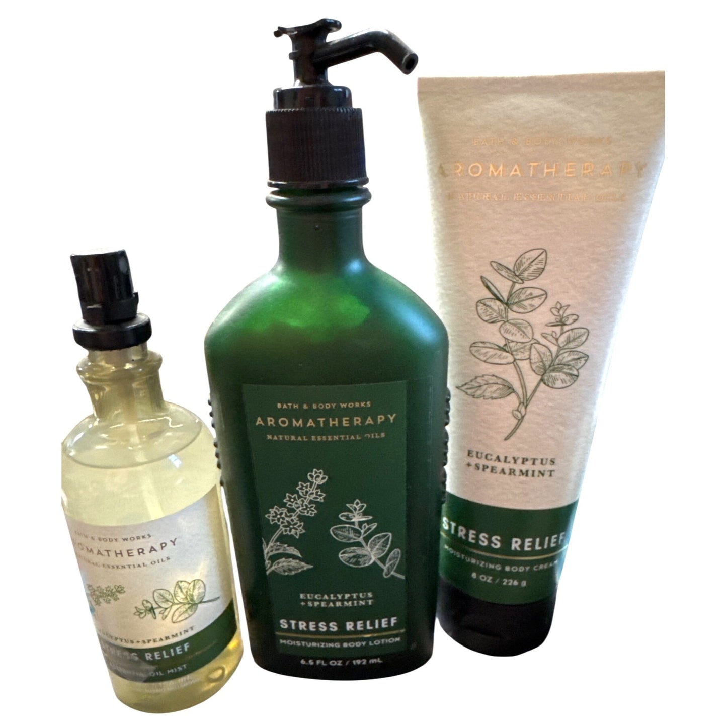 Bath & Body Works Aromatherapy Stress Relief Set Eucalyptus & Spearmint Set NEW