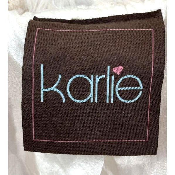 Karlie Cream Faux Fur Cape Jacket Size Large