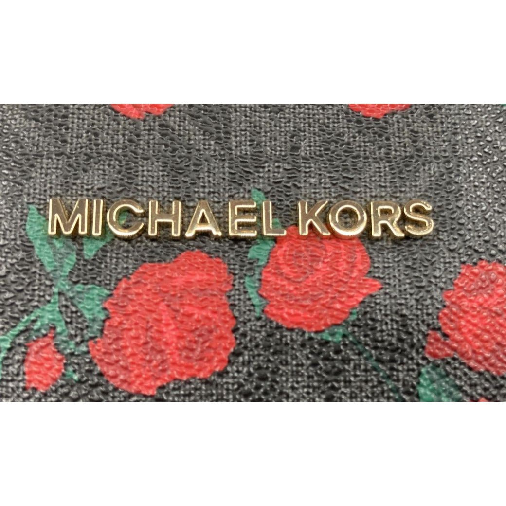Michael Kors Rose-Print Selma Large Satchel Handbag
