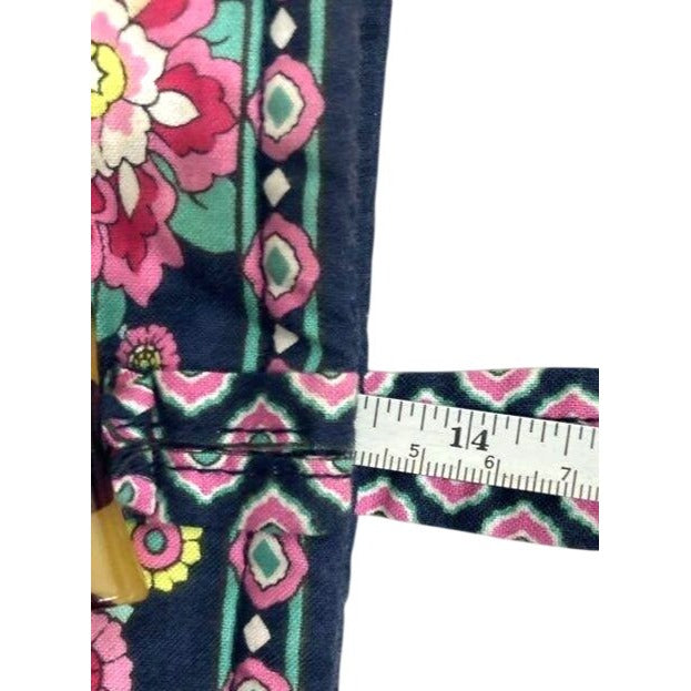 Vera Bradley Floral Paisley Quilted Tote Bag With Interior Pockets Multicolor 14"x14" Handmade Cotton
