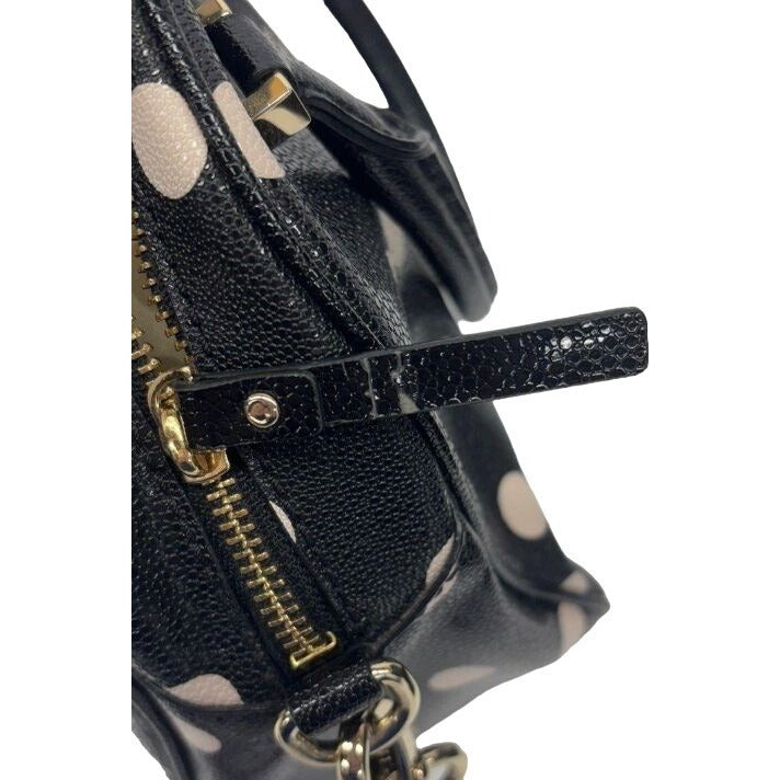 Kate Spade New York Black & Light Pink Polka Dot Leather Crossbody Bag