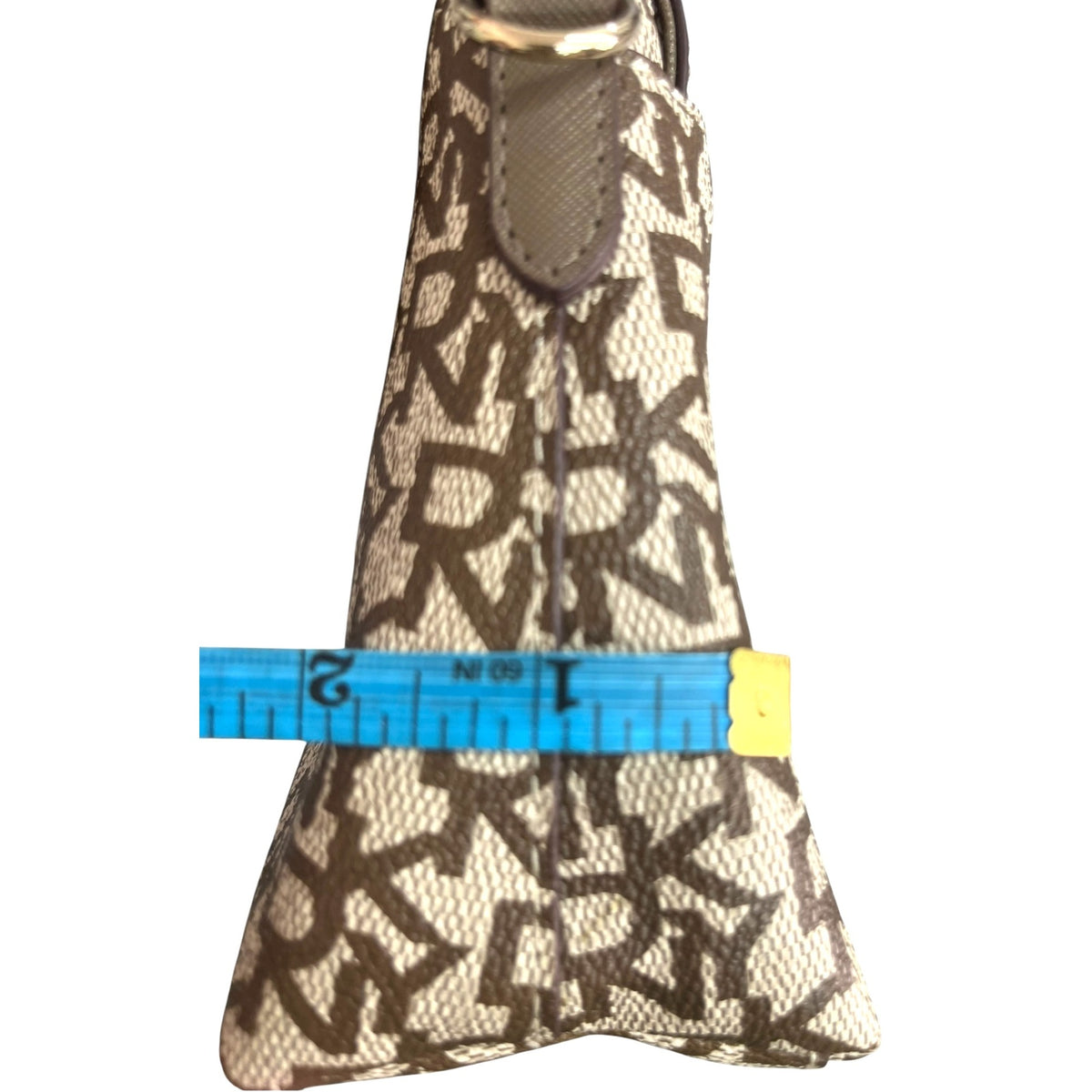 DKNY Monogram Crossbody Bag With Adjustable Strap Brown & Beige NWT