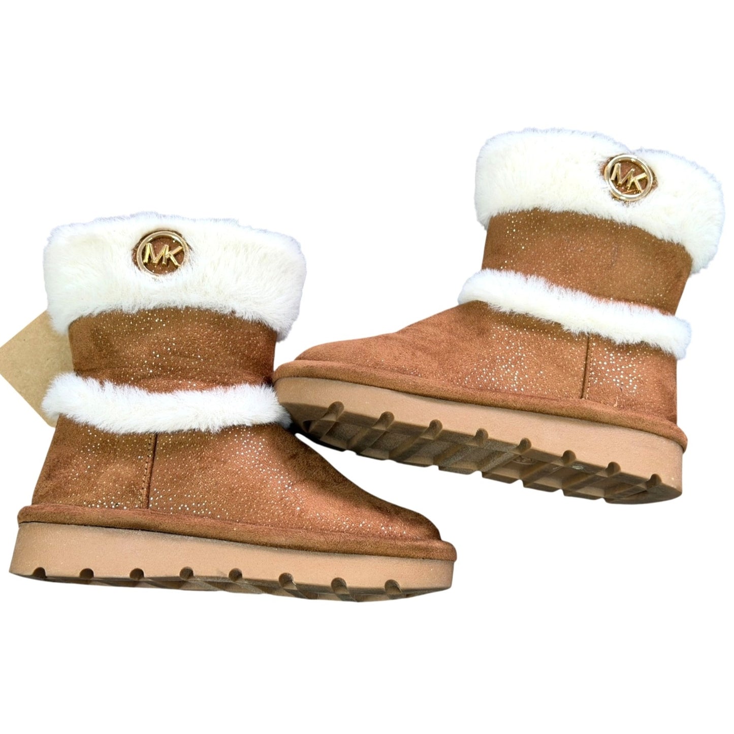 Michael Kors Girls Glitter Brown Boots
