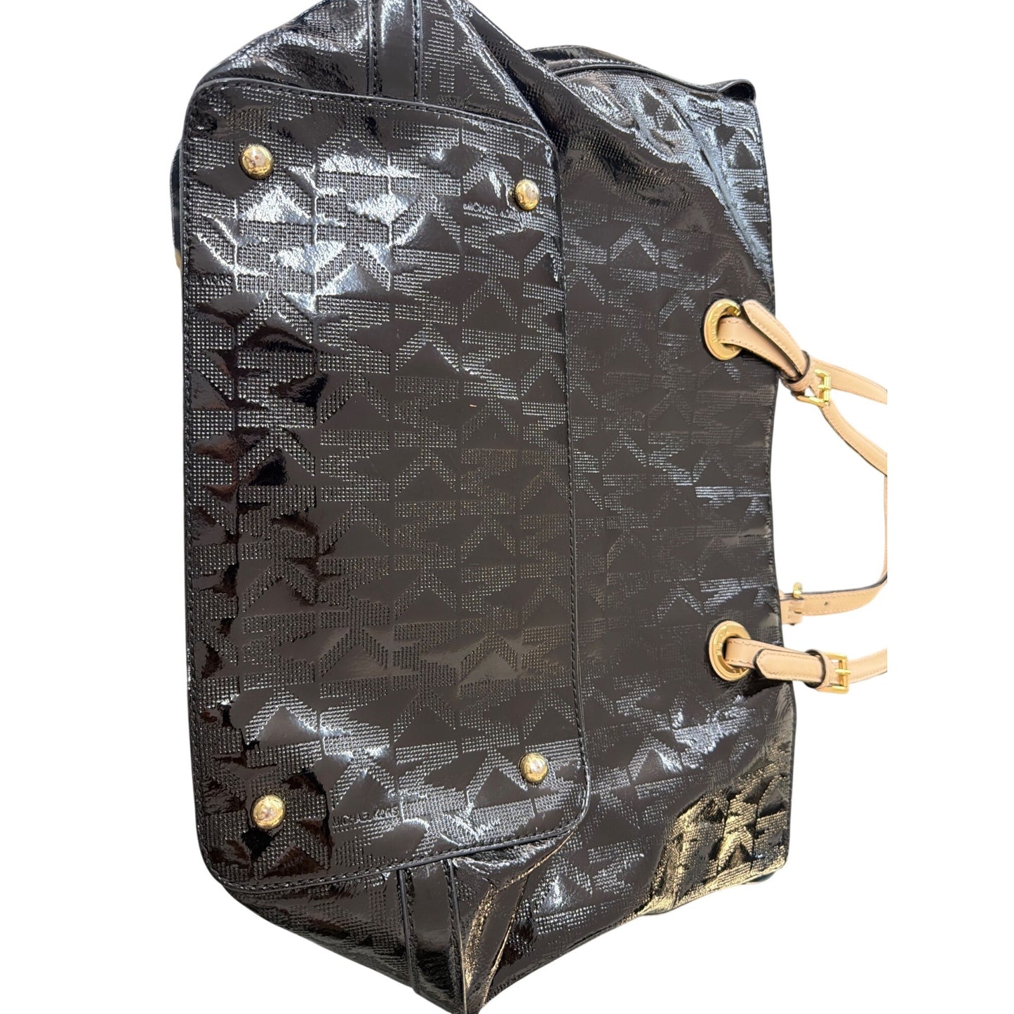 Michael Kors Jet Set Black Patent Leather Tote