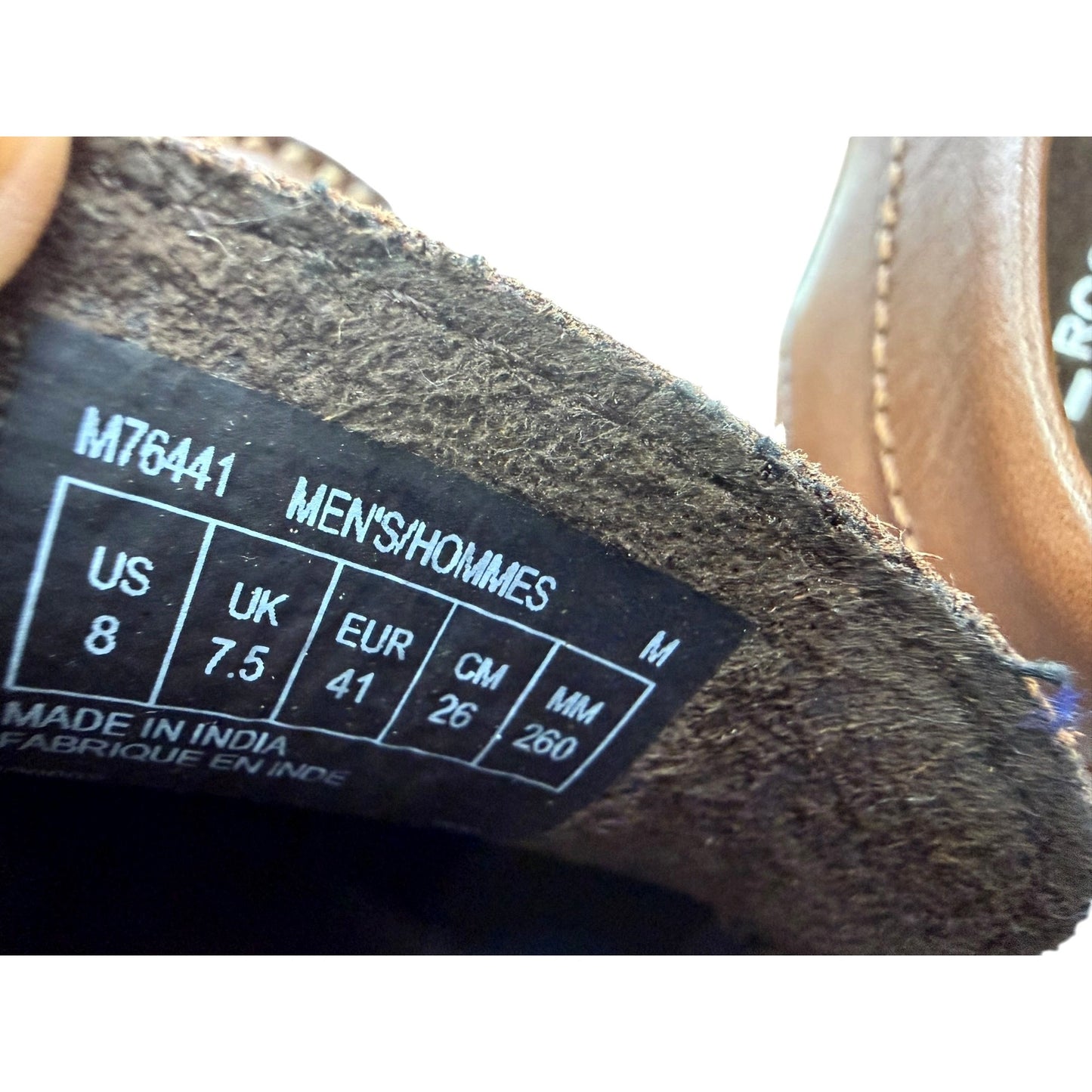 Men's Brown Leather Rockport Loafers US Size 8