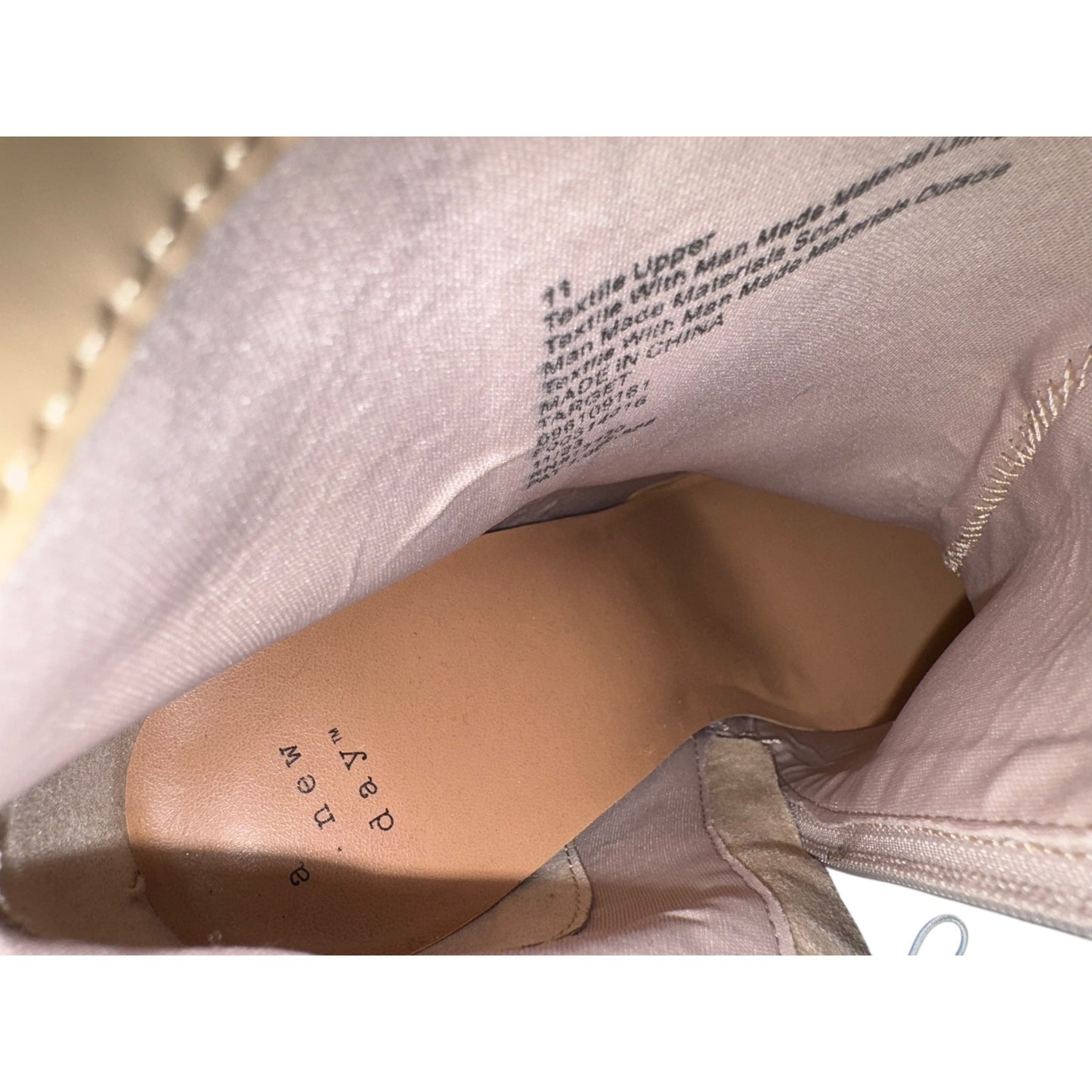 A New Day Tan Block Heeled Boots Size 11