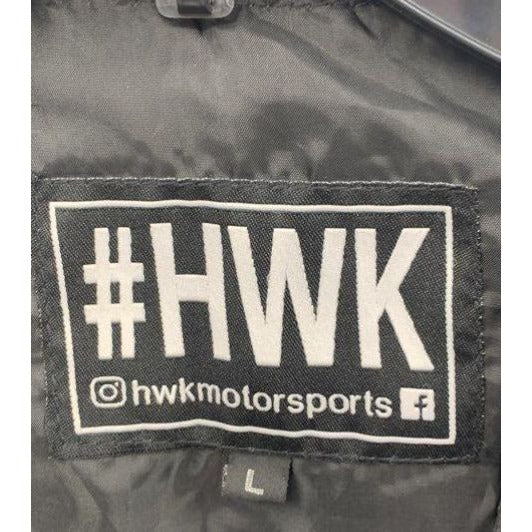 HWK Motorsports Black Leather Motorcycle Vest Size L
