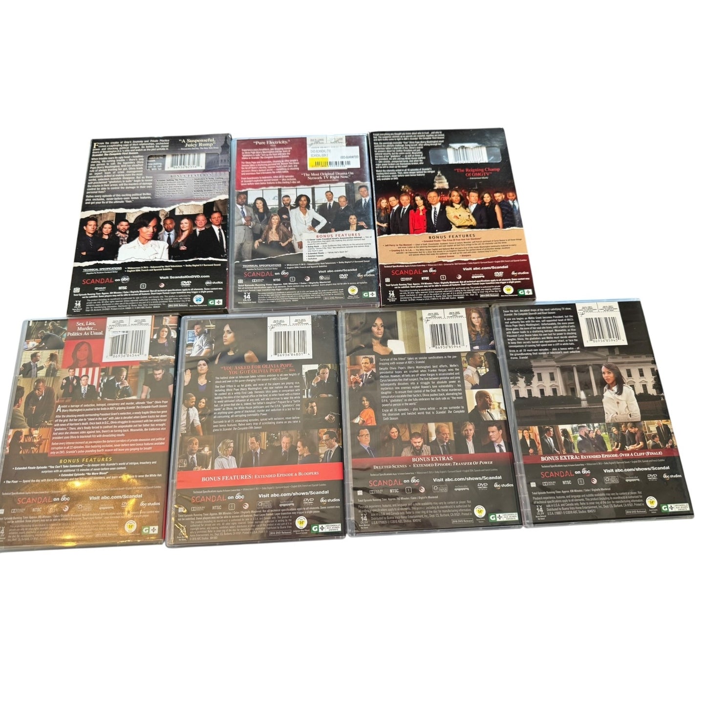 Men's Scandal TV Series DVD Set Seasons 1-7 Complete