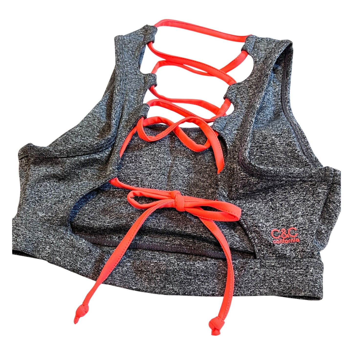 C&C California Performance Women's Heather Gray Sports Bra SZ XS NWT