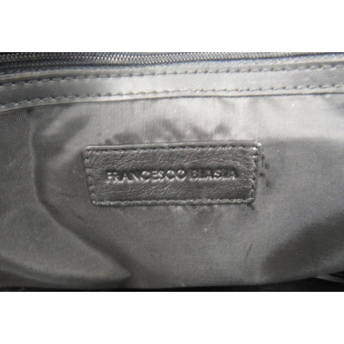 Francesco Biasia Black Shoulder Bag With Dual Straps & Zipper Closure