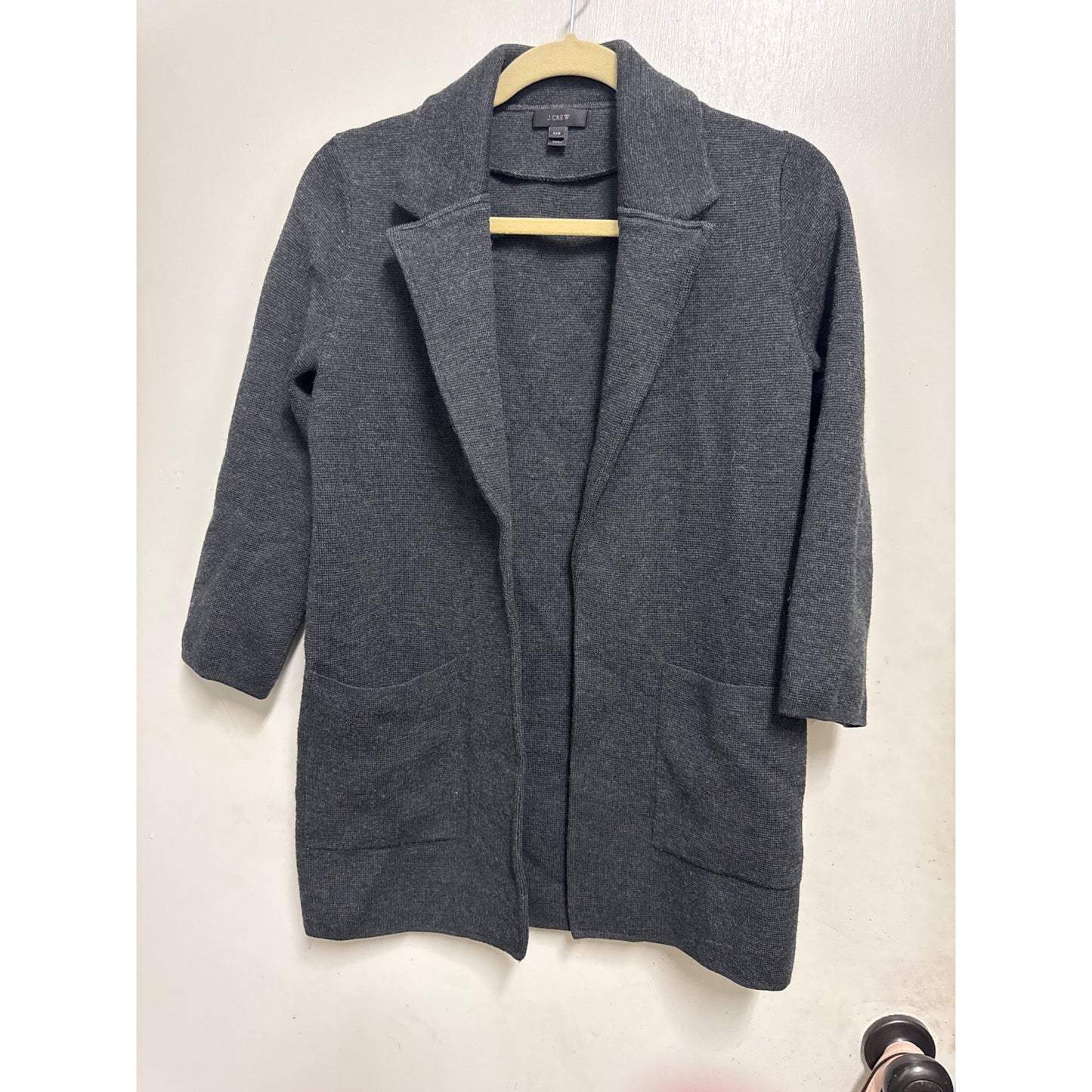 J. Crew Womens Charcoal Gray Knit Cardigan XXS With Pockets