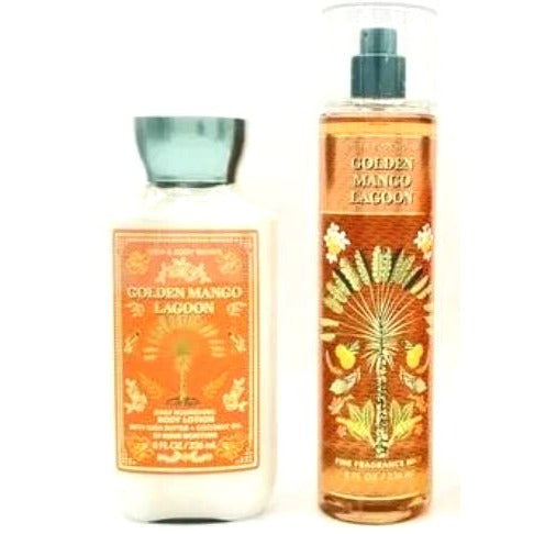 Golden Mango Lagoon Bath & Body Works 2 Piece Set NEW