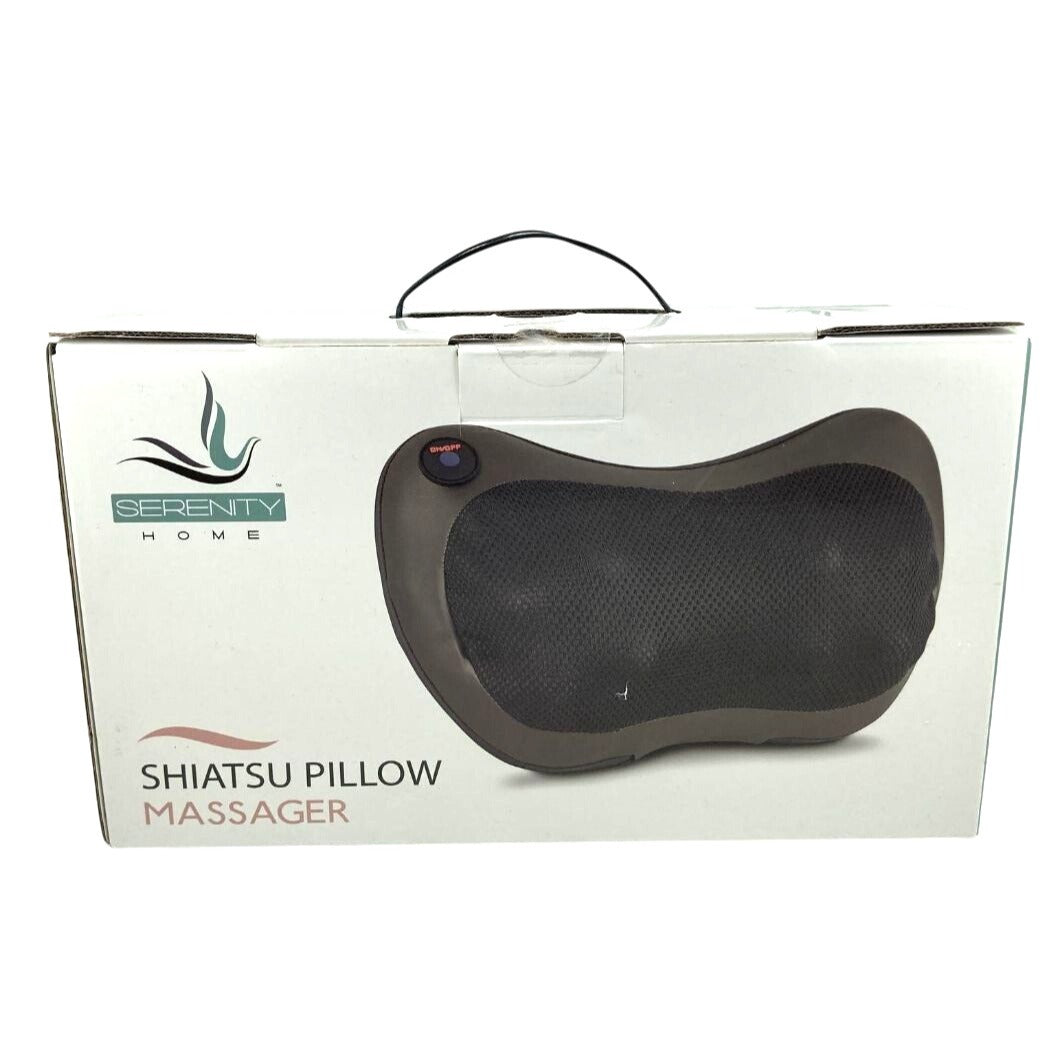 Serenity Home Shiatsu Pillow Massager With Heat For Neck & Back Pain Relief