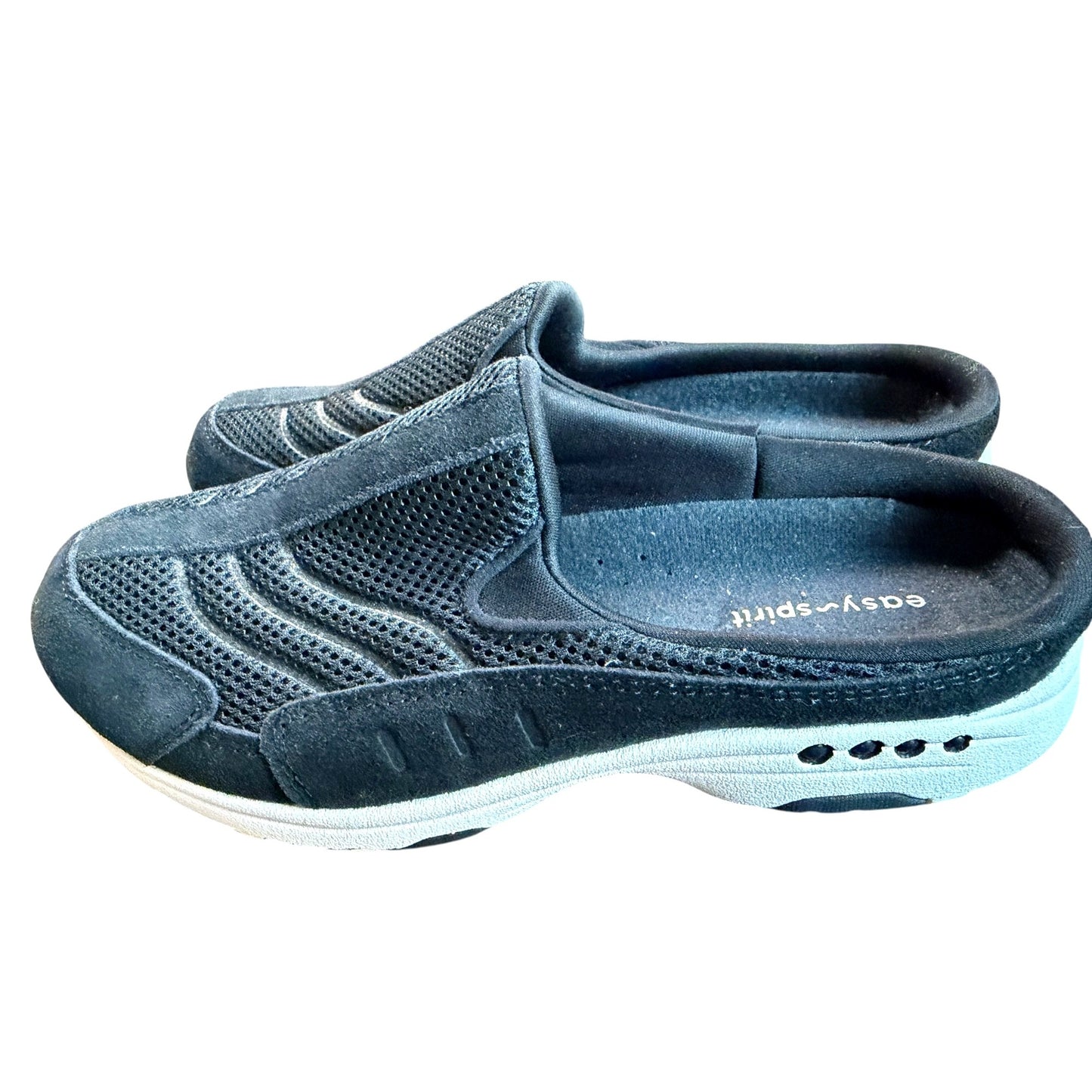 Easy Spirit Womens Black Mesh Clogs Slip-On Walking Shoes Size 8.5W