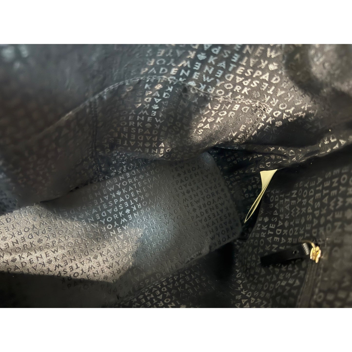 Kate Spade New York Black Glitter Polka Dot Tote Bag
