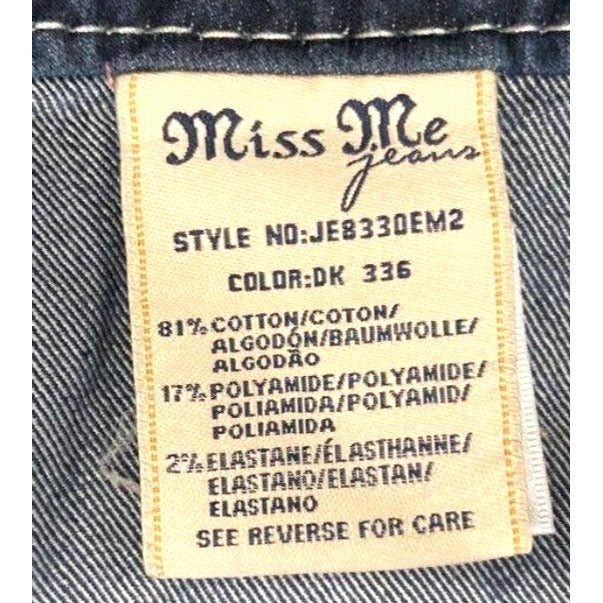 Miss Me Women's Mid-Rise Blue Easy Bermuda Shorts Size 27