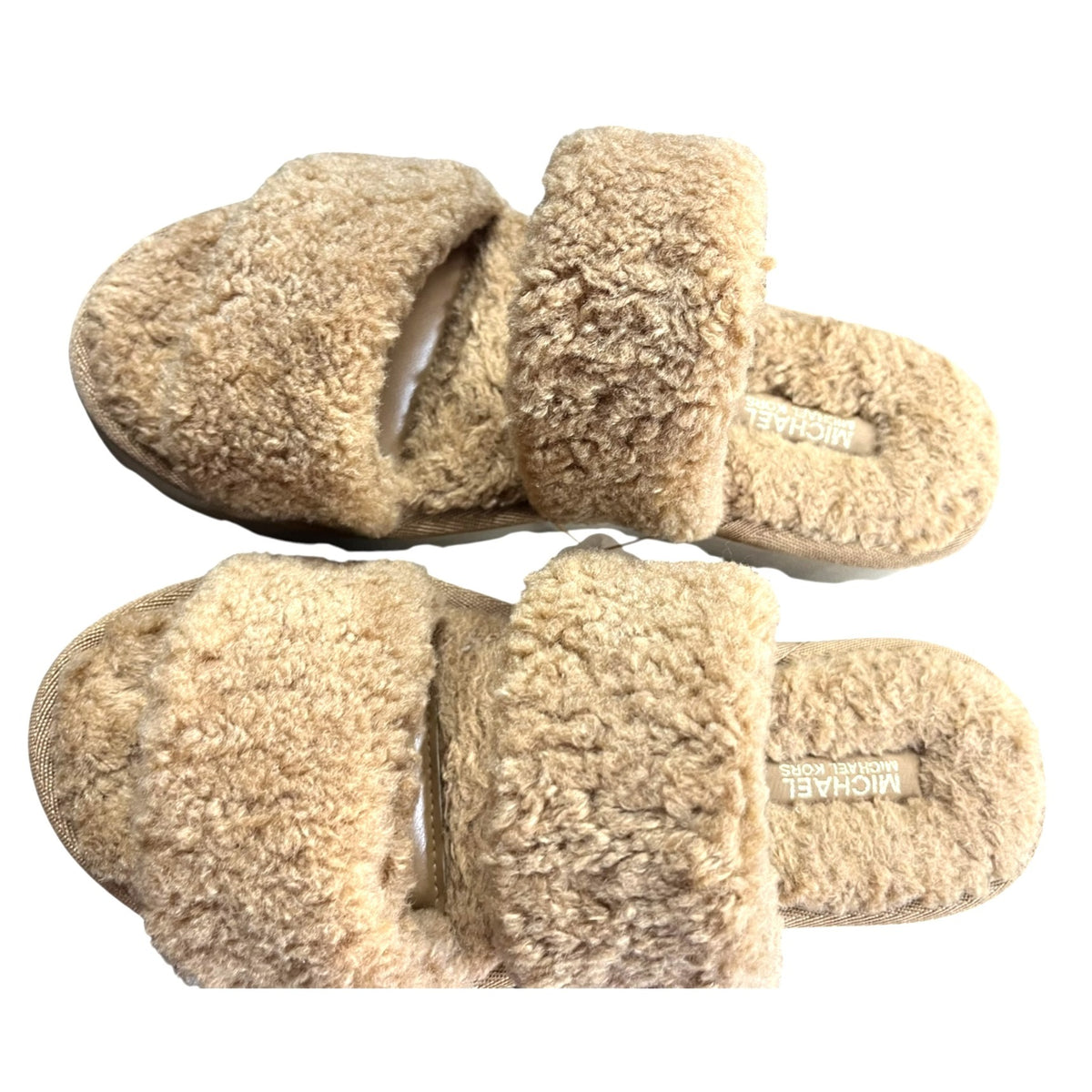 Michael Kors Winnie Faux Shearling Slide Sandal Slippers Women's SZ 8