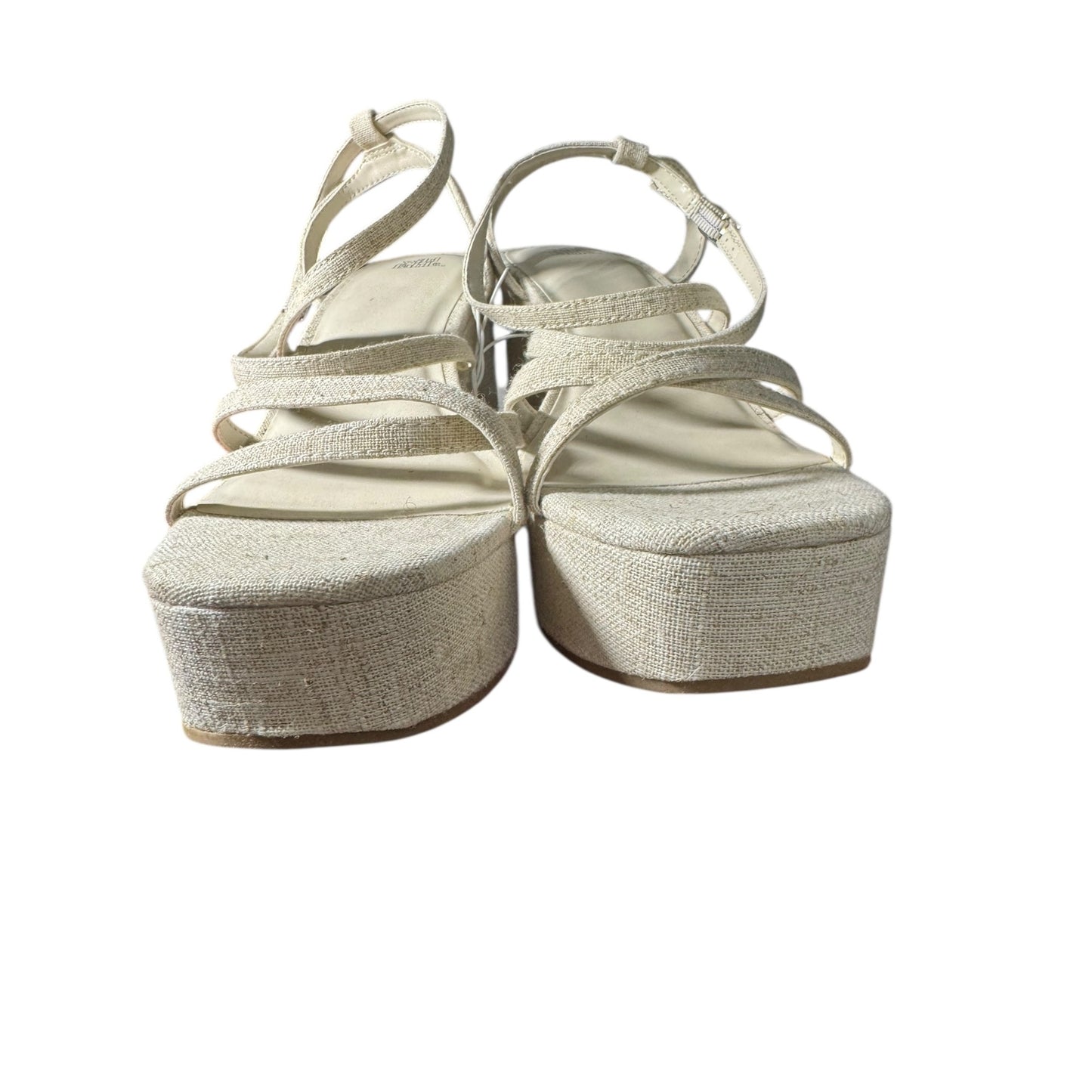 Wild Fable Women’s Beige Strappy Wedge Sandals NWOT Size 11