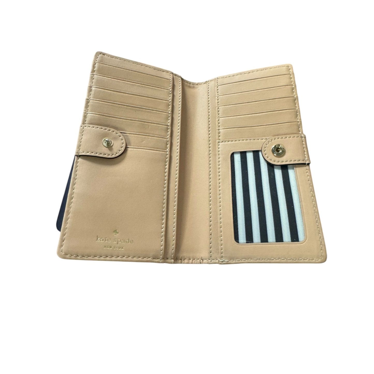 Kate Spade New York Leather Wallet With Zip Pocket & Card Slots