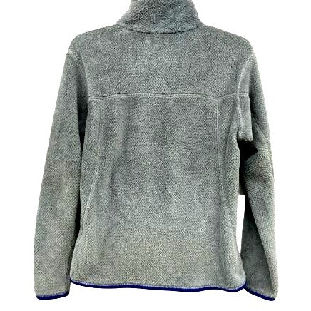 Patagonia Sweater Women's M Gray Re-Tool Snap-T Polartec Fleece Pullover Jacket