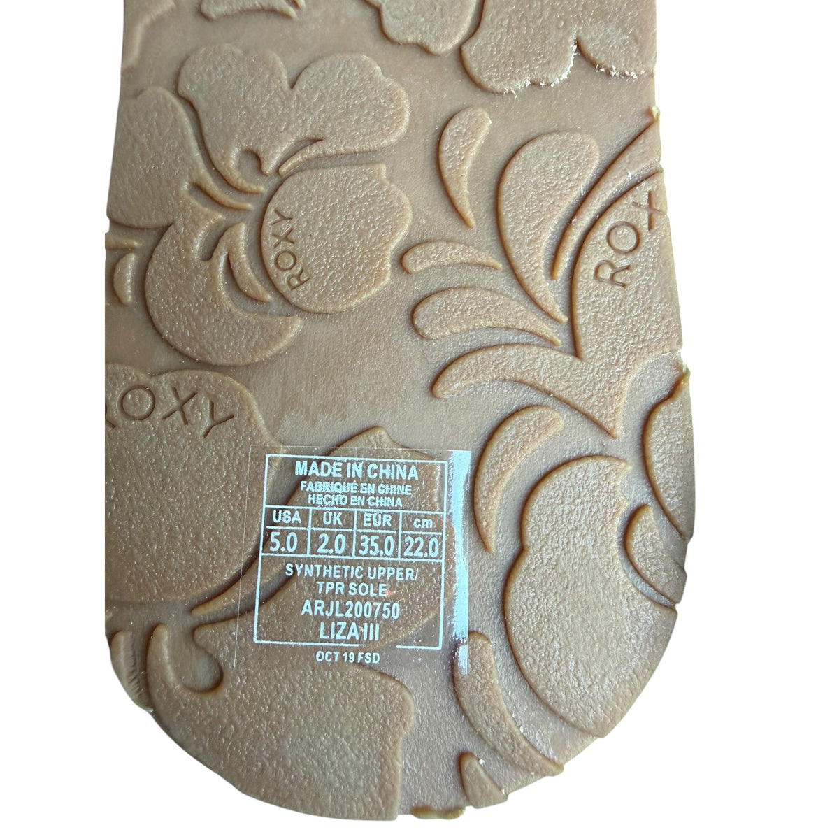 Roxy Liza IV Women's Flip-Flops Size 5 NWOB